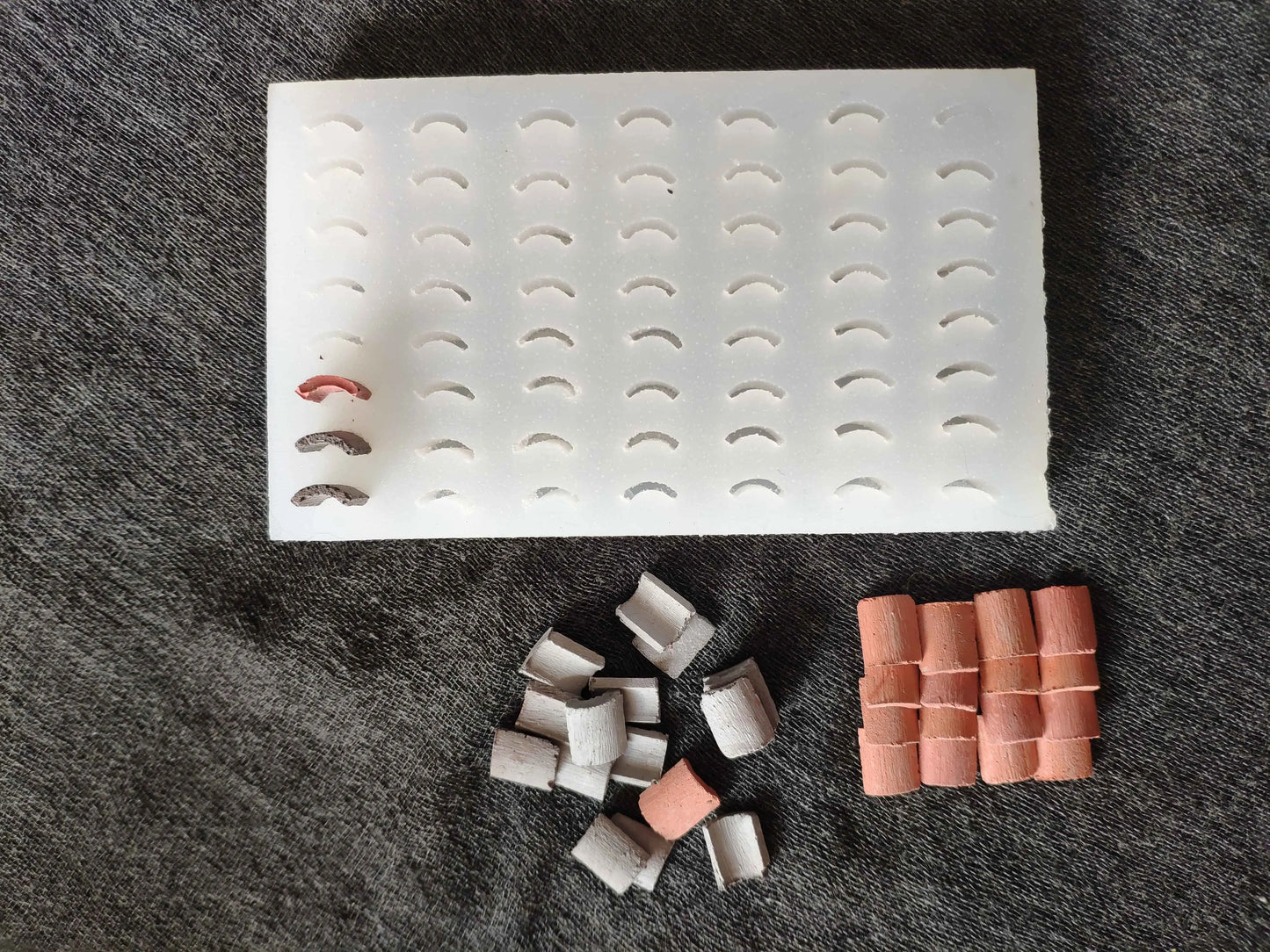miniature Silica Gel Mould for Roof Tile Turning Mould Scenario Sand Table Diy Material House Roof mold Building Scene model