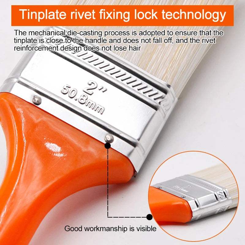 Wall Paint Brush Home Decorative Oil Painting Brush Tools ABS Handle PET Soft Bristles Cleaning Brush