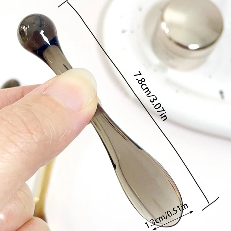 5Pcs Eye Cream Applicator Spoon Roller Transparent Massage Stick Cosmetic Spatulas Wrinkle Facial Mask Skin Care Plastic Spoon