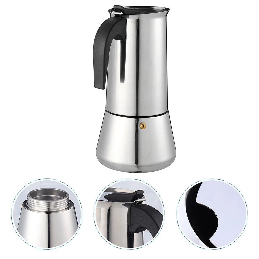 Coffee Pot Machines Kitchen Supply Stainless Steel Kettle European Style Mocha 300ML Espresso Maker Holder Office