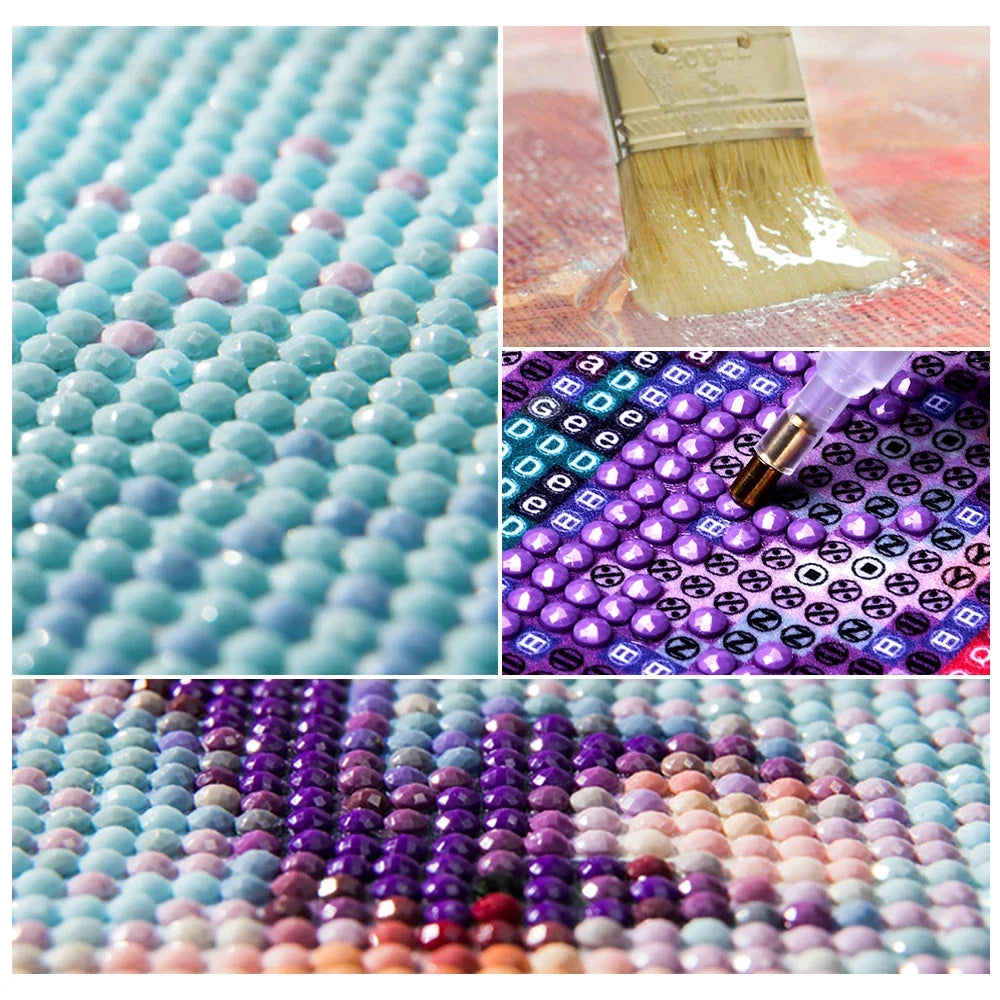 5D Diy Diamond Painting Street View Full Round Diamond Embroidery Landscape Mosaic Rhinestone Picture Home Decoration