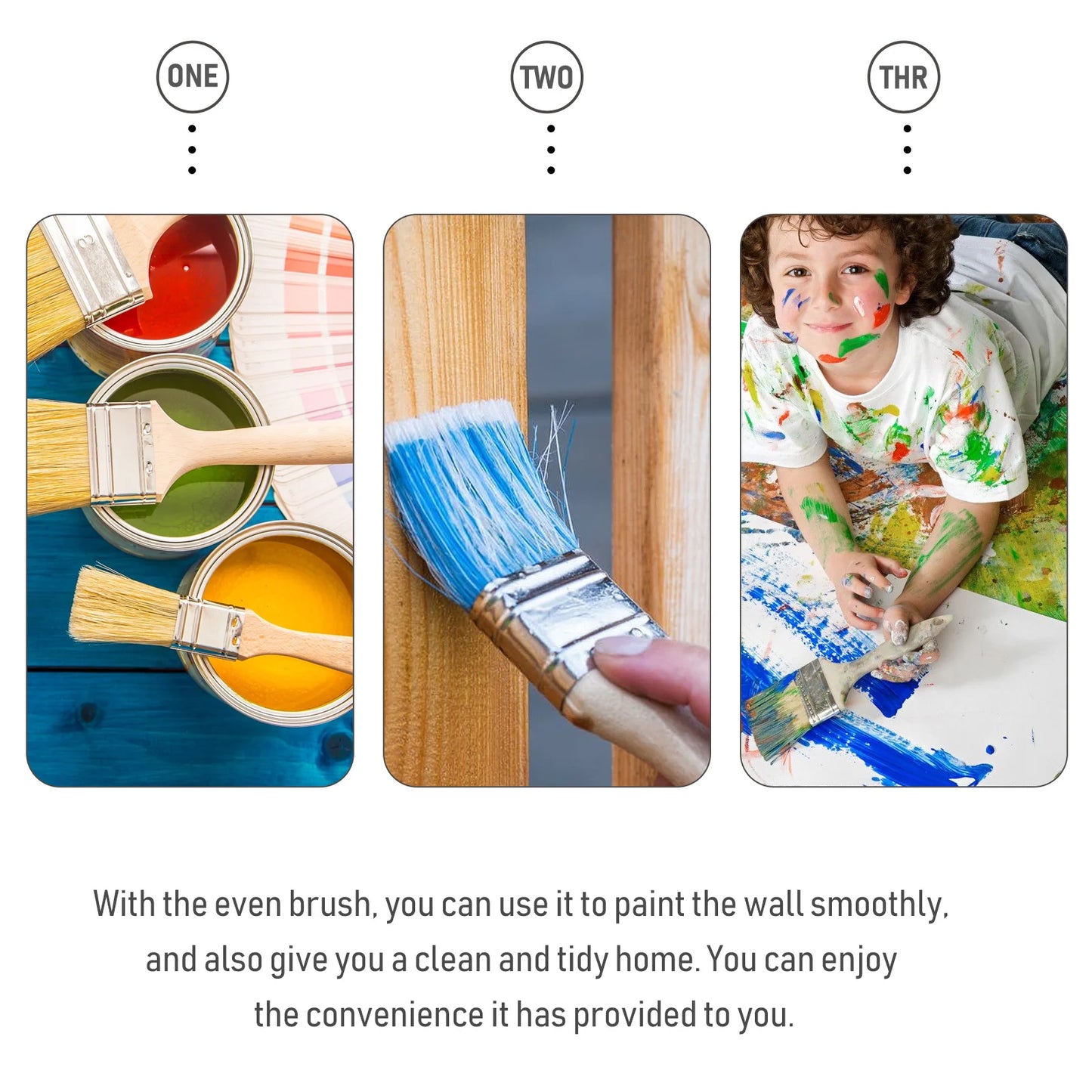 Round Paint Brush Edge Painting Tool Trim Dust Corners for Stairs Home Improvement Supplies Edger Small Touch Trimmer