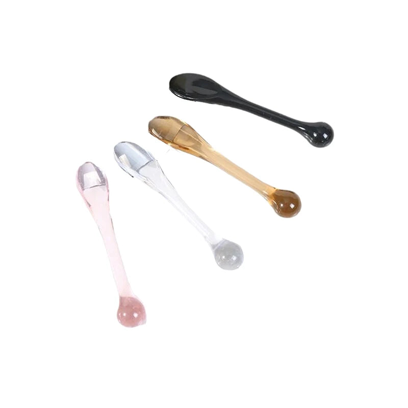 5Pcs Eye Cream Applicator Spoon Roller Transparent Massage Stick Cosmetic Spatulas Wrinkle Facial Mask Skin Care Plastic Spoon