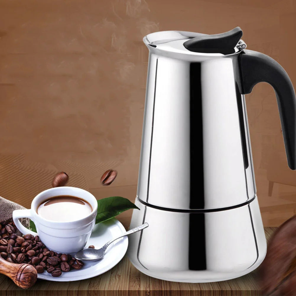 Coffee Pot Machines Kitchen Supply Stainless Steel Kettle European Style Mocha 300ML Espresso Maker Holder Office