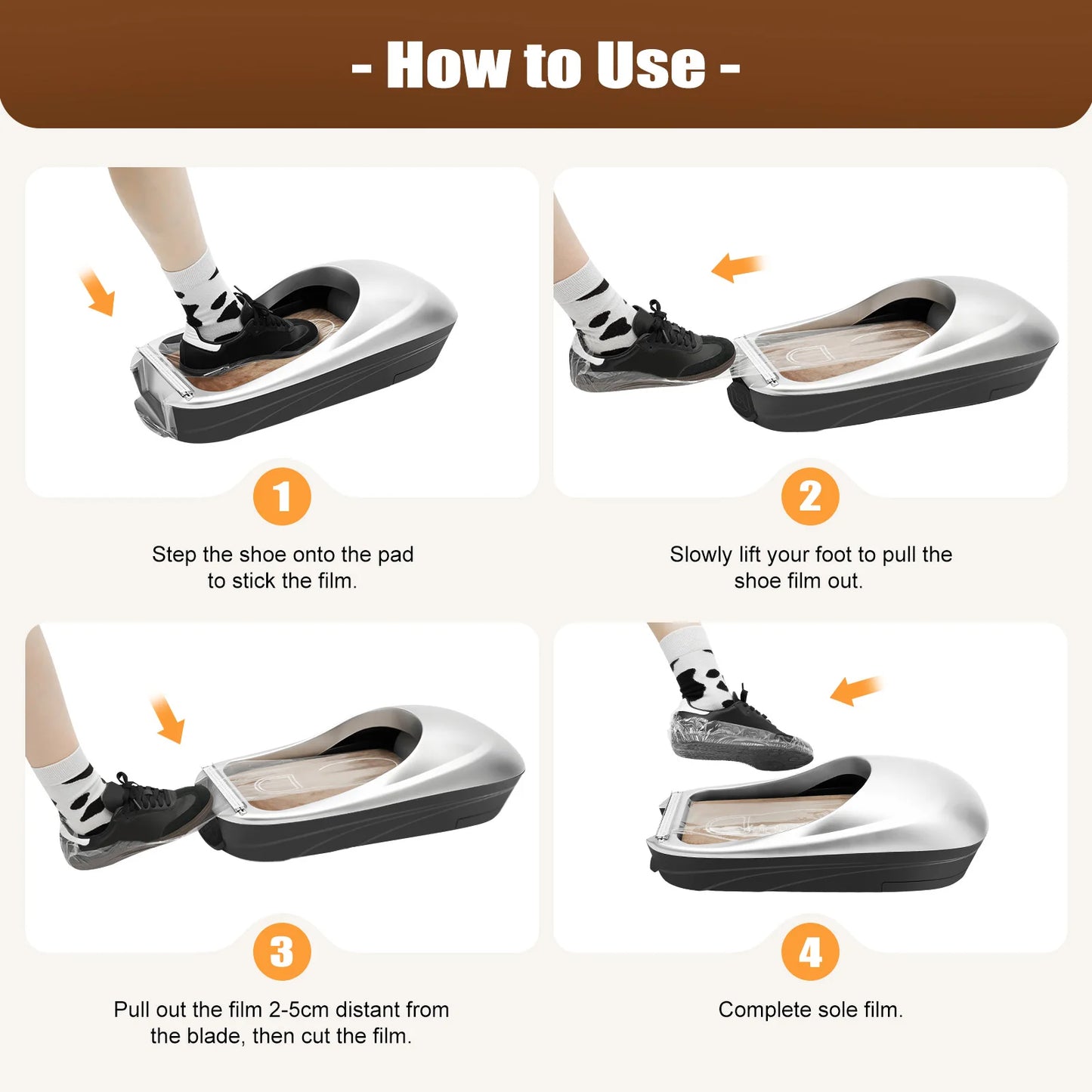 Automatic Shoe Cover Machine, Disposable Home Shoe Film Machine with 500 Shoe Films