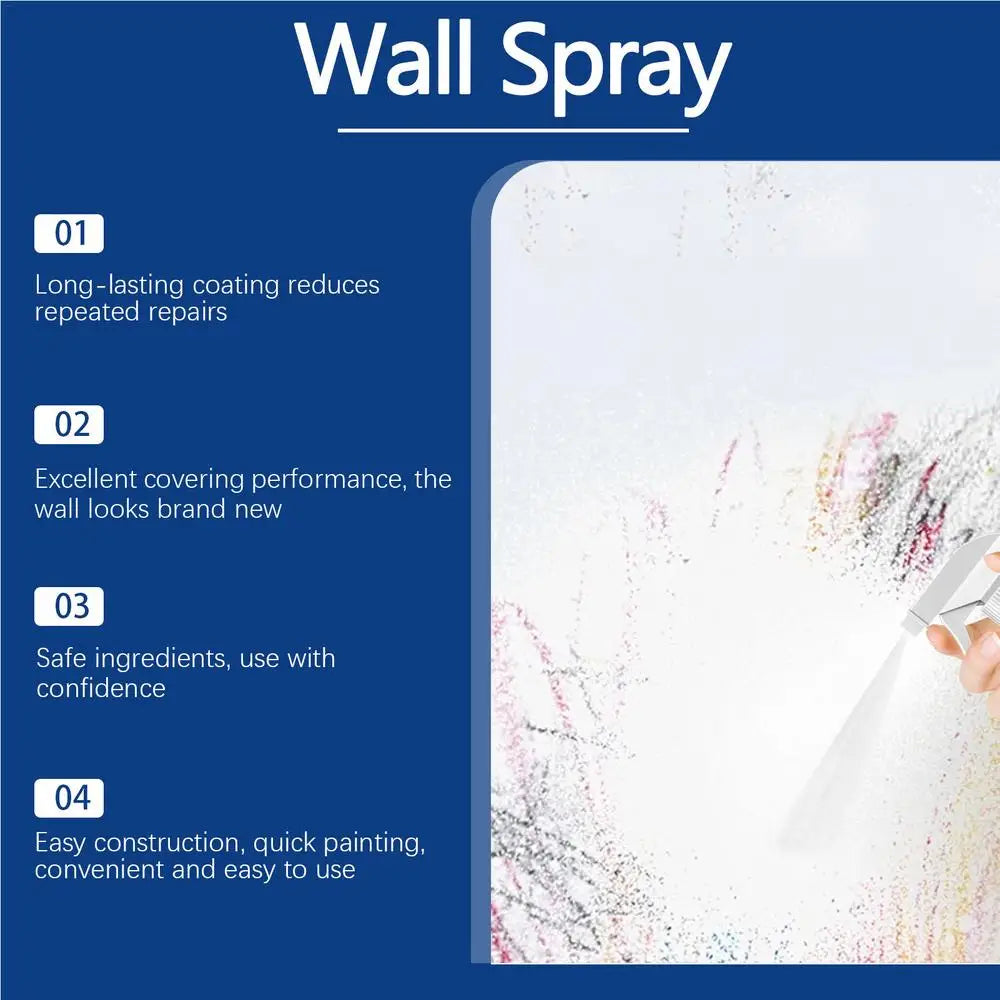 Safe Cover Wall Paint Spray 120ml No Color Difference Paint Spray Sun-resistant Waterproof Home Improvement Repair Paint