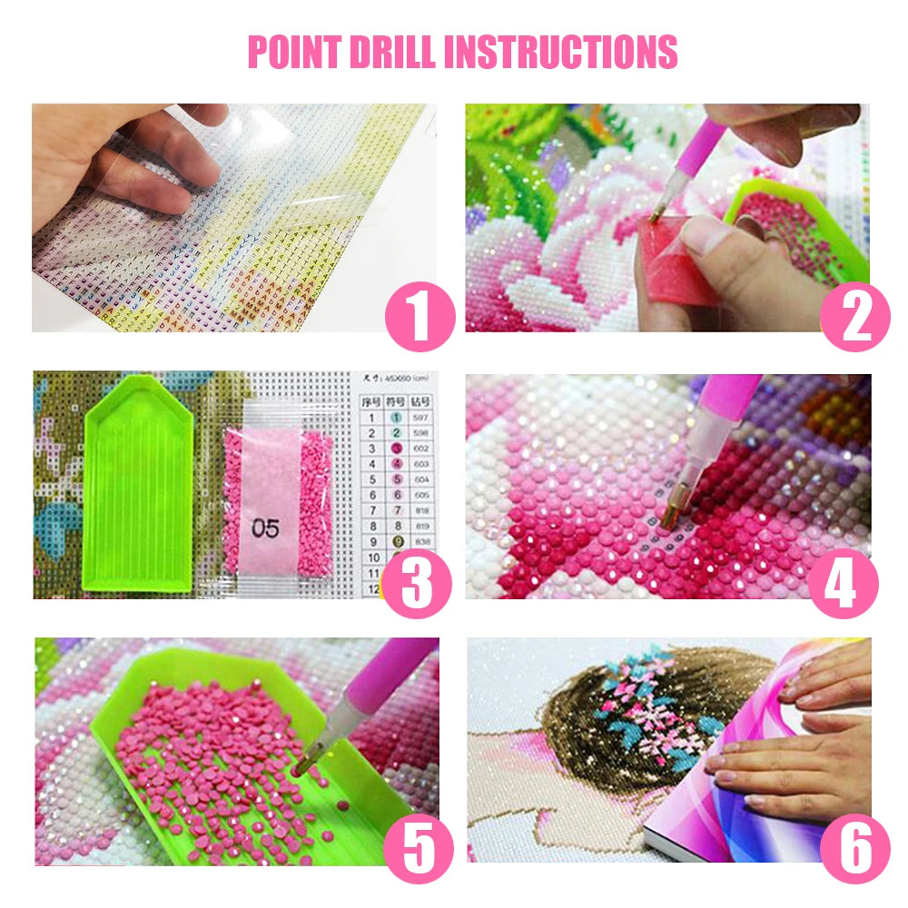 5D Diy Diamond Painting Street View Full Round Diamond Embroidery Landscape Mosaic Rhinestone Picture Home Decoration