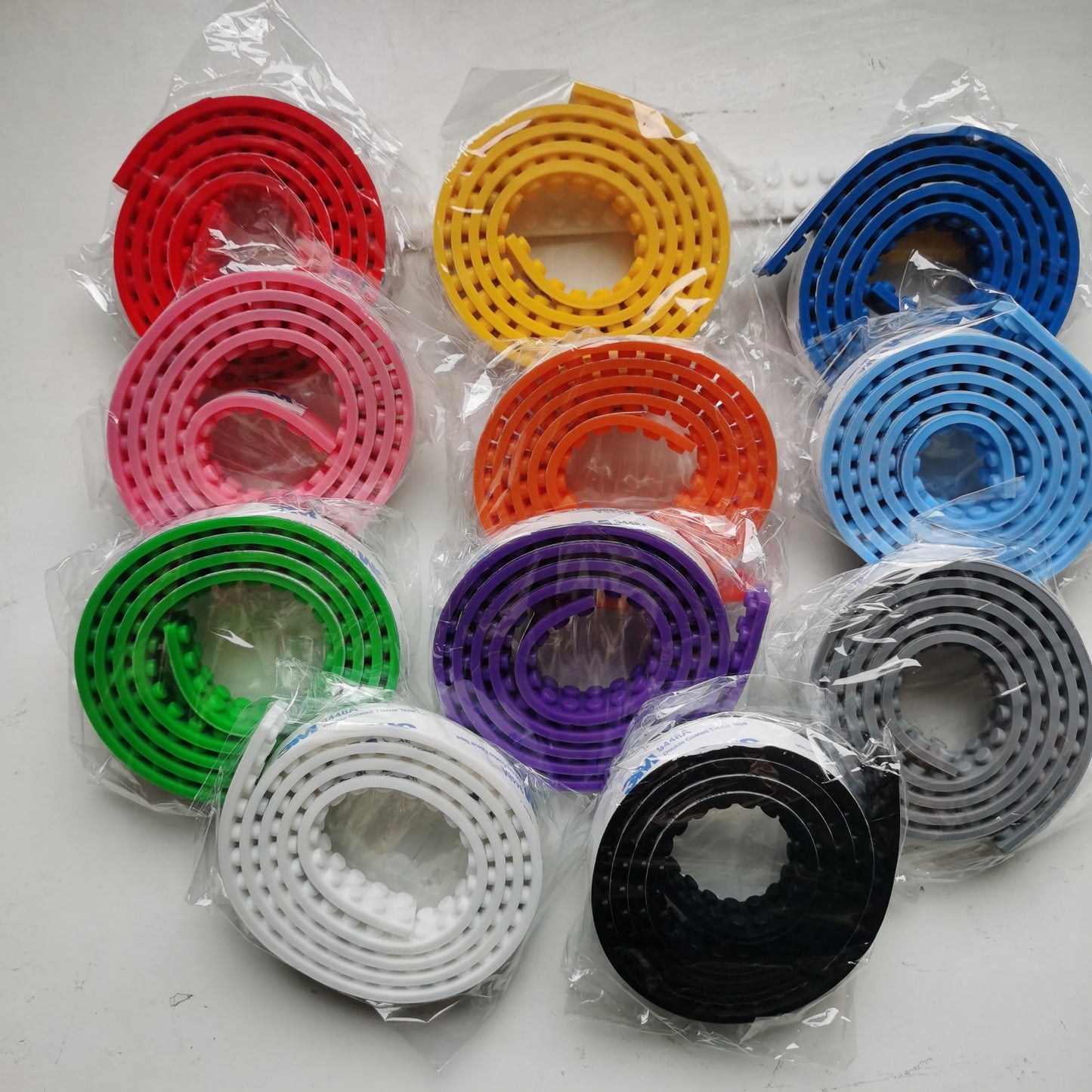 Climbing Wall Block Tape Promotion Compatible For LEGO 92cm 2*115 dots silicone can Cut Paste Wash Children's DIY Creative Toys