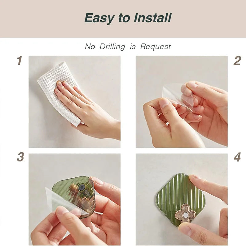 4pcs Light Luxury Hook Free Punch Adhesive Hook Strong Viscose Towel Clothes Hook For Good Storage