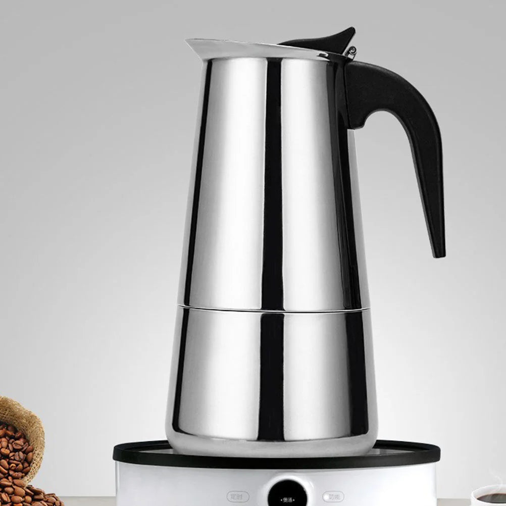 Coffee Pot Machines Kitchen Supply Stainless Steel Kettle European Style Mocha 300ML Espresso Maker Holder Office