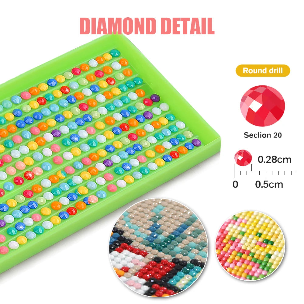 5D Diy Diamond Painting Street View Full Round Diamond Embroidery Landscape Mosaic Rhinestone Picture Home Decoration