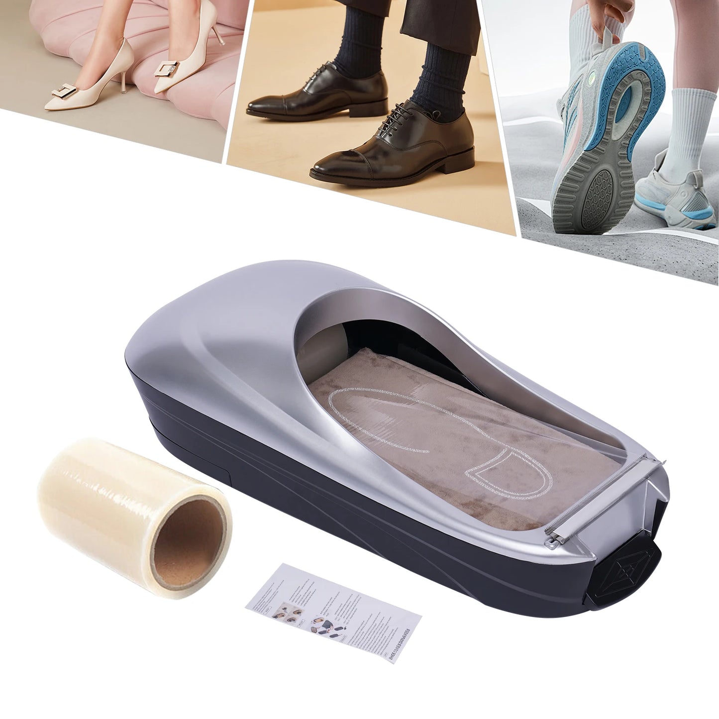Automatic Shoe Cover Machine, Disposable Home Shoe Film Machine with 500 Shoe Films