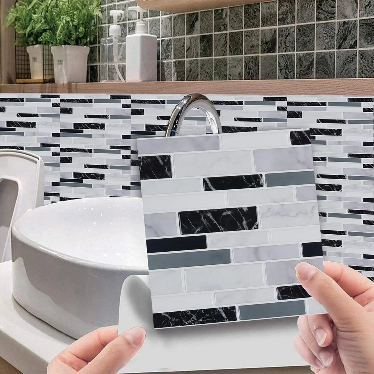 Tile Stickers Do it Yourself Kitchen and Bathroom Remodeling with Peel and Stick Tile Stickers 10 Pcs Mosaic Tile Sticker