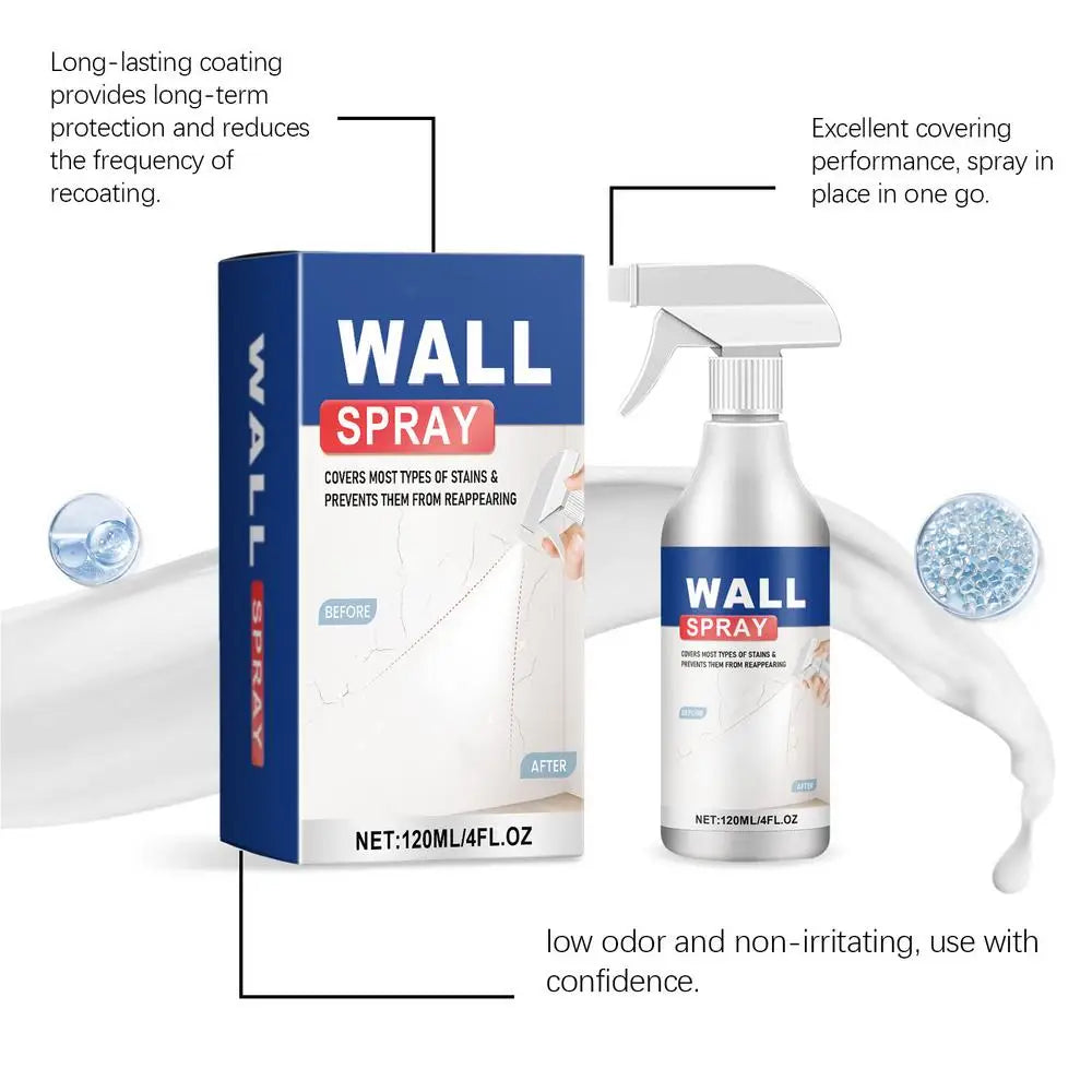 Safe Cover Wall Paint Spray 120ml No Color Difference Paint Spray Sun-resistant Waterproof Home Improvement Repair Paint