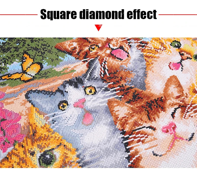5D DIY Diamond Painting New 2024 Cute Bee With Flower Embroidery Vishivanka Animal Landscape Picture Needlework Handmade Gift