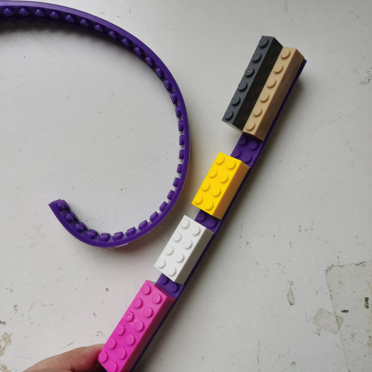 Climbing Wall Block Tape Promotion Compatible For LEGO 92cm 2*115 dots silicone can Cut Paste Wash Children's DIY Creative Toys