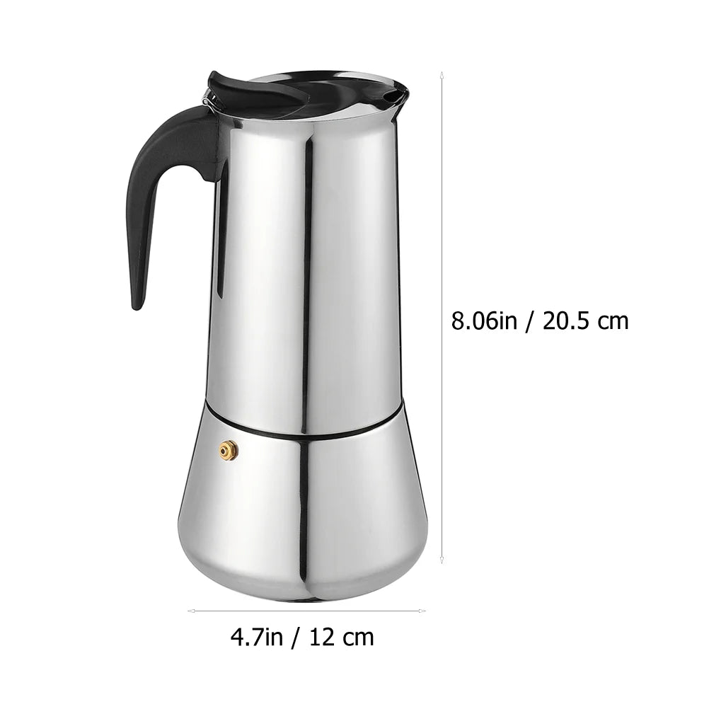 Coffee Pot Machines Kitchen Supply Stainless Steel Kettle European Style Mocha 300ML Espresso Maker Holder Office