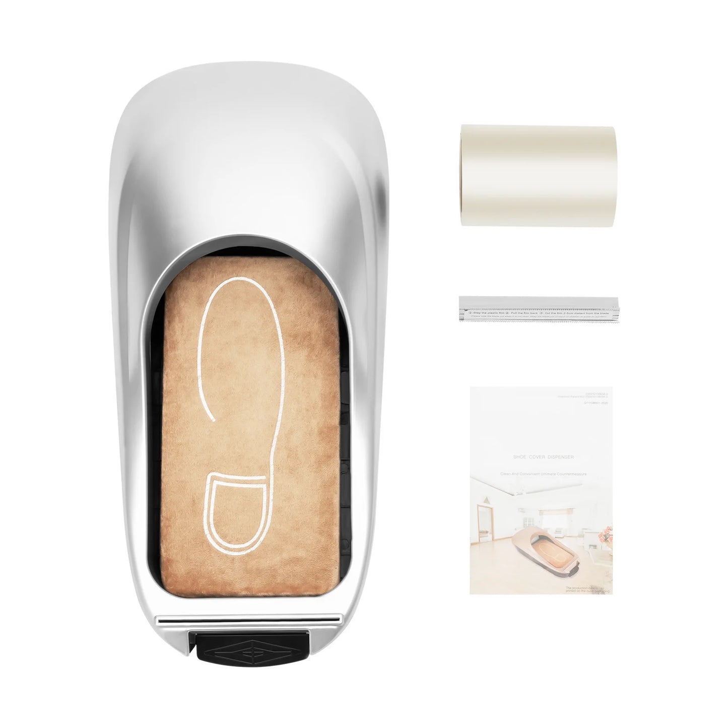 Automatic Shoe Cover Machine, Disposable Home Shoe Film Machine with 500 Shoe Films