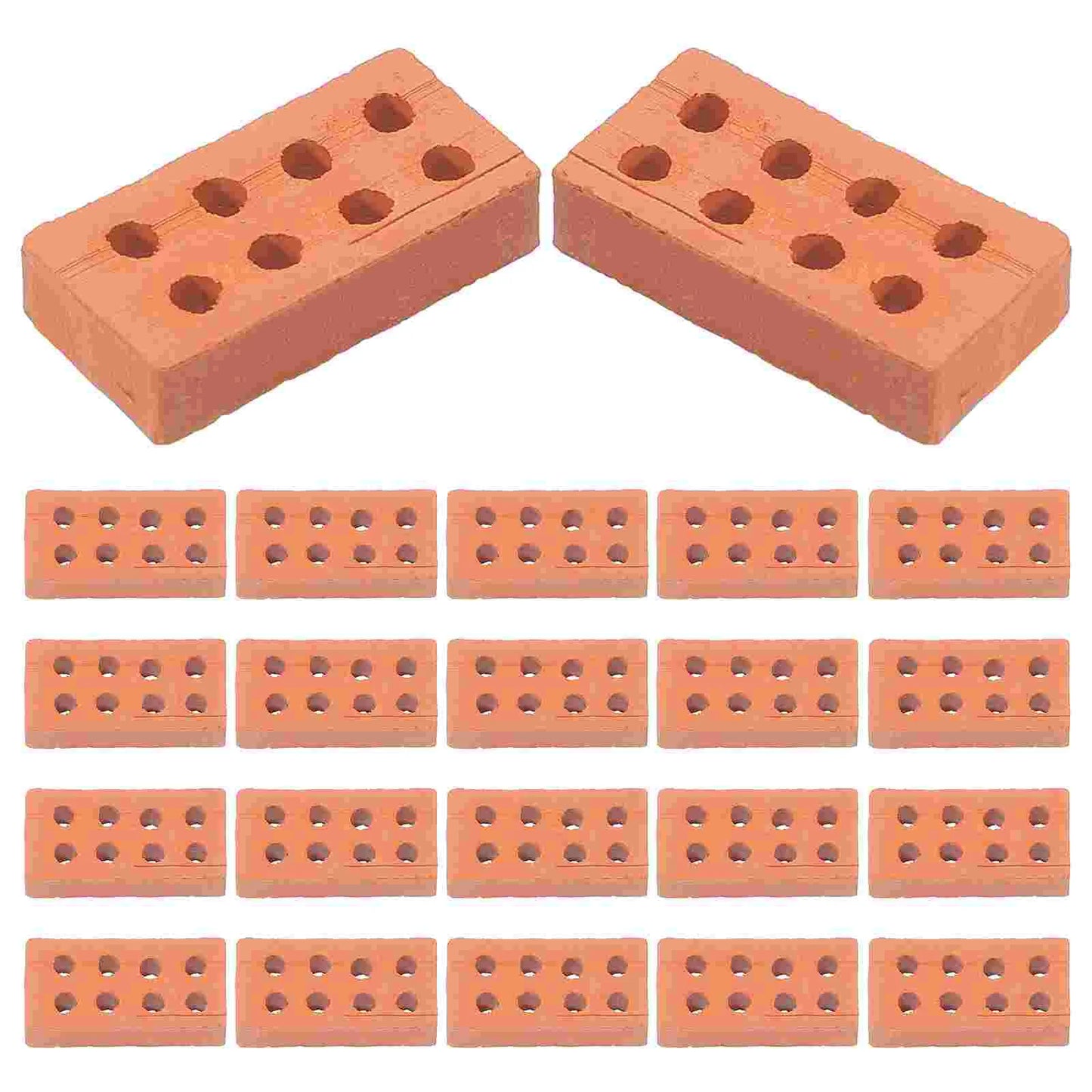 50 Pcs Mini Bricks Toy Material Building Blocks Landscape Accessories Miniature Clay DIY Sand Table Models