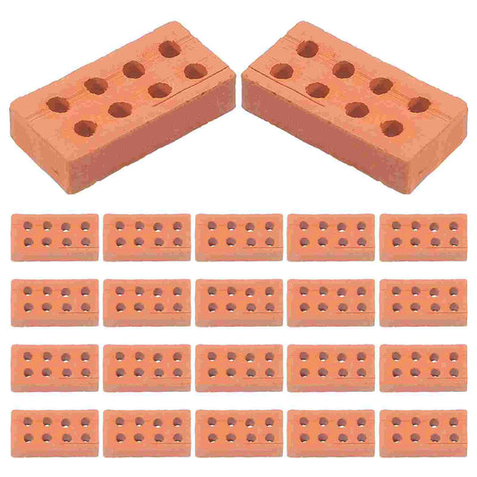 50 Pcs Mini Bricks Toy Material Building Blocks Landscape Accessories Miniature Clay DIY Sand Table Models