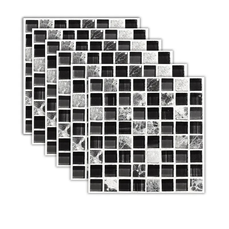6PCS 3D Tile Stickers Waterproof Self-Adhesive Wall Decals Kitchen Bathroom Remodeling Insulated Wall Panels
