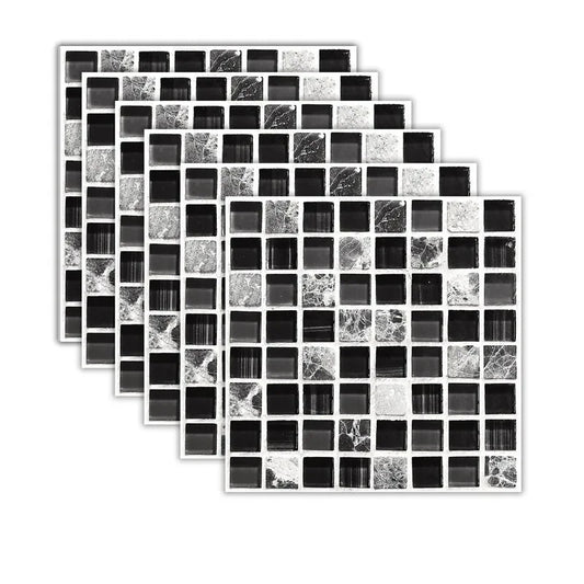 6PCS 3D Tile Stickers Waterproof Self-Adhesive Wall Decals Kitchen Bathroom Remodeling Insulated Wall Panels