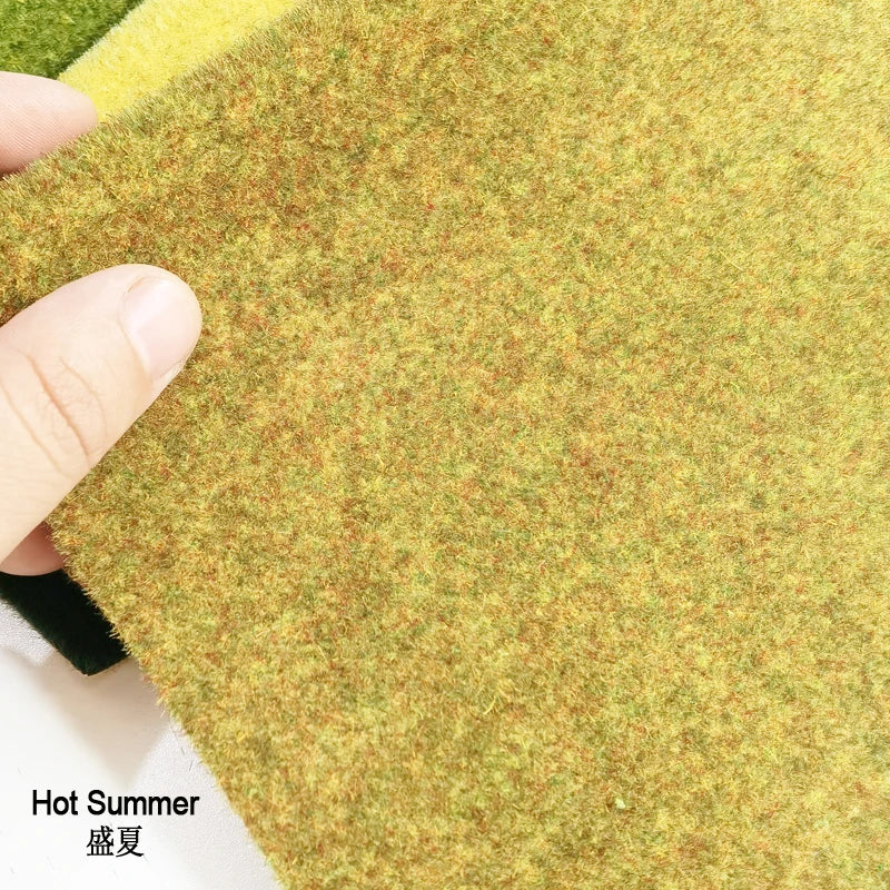 Large-size Grass Mats Artificial Lawn Turf Model Landscape Scale Train Railway Scenery Building Layout Miniature Material