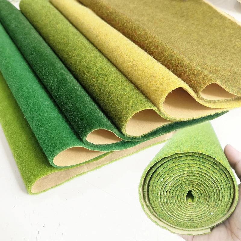 Large-size Grass Mats Artificial Lawn Turf Model Landscape Scale Train Railway Scenery Building Layout Miniature Material