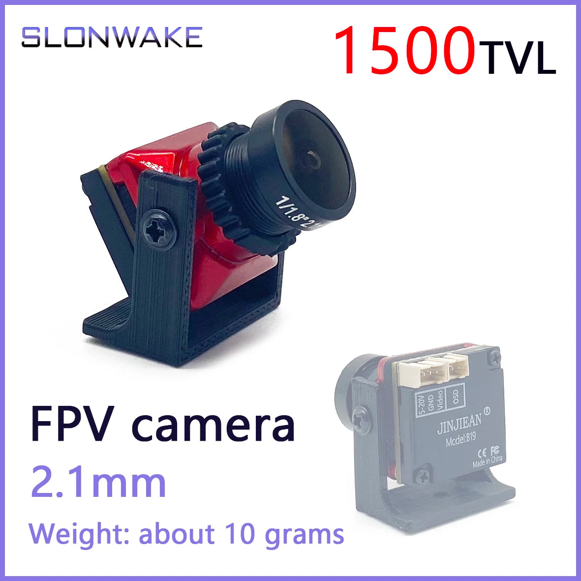 New Long Range 5.8Ghz 48CH 1.6W FPV VTX Viedo Transmitter and CMOS 1500TVL FPV Camera 3 inch FPV Monitor build in Battery