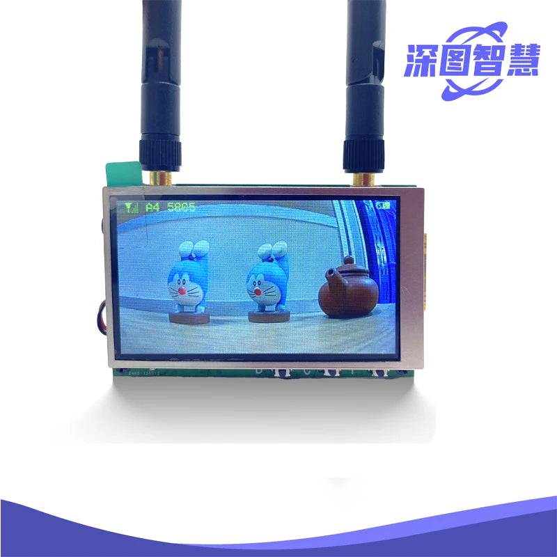 New Long Range 5.8Ghz 48CH 1.6W FPV VTX Viedo Transmitter and CMOS 1500TVL FPV Camera 3 inch FPV Monitor build in Battery