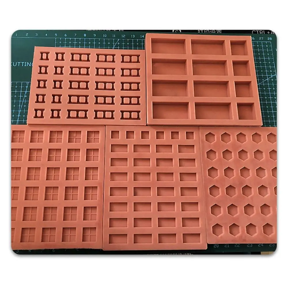 Mini Brick Silicone Mold Red Building Making Miniature Brick Mold Scene Model DIY Accessories