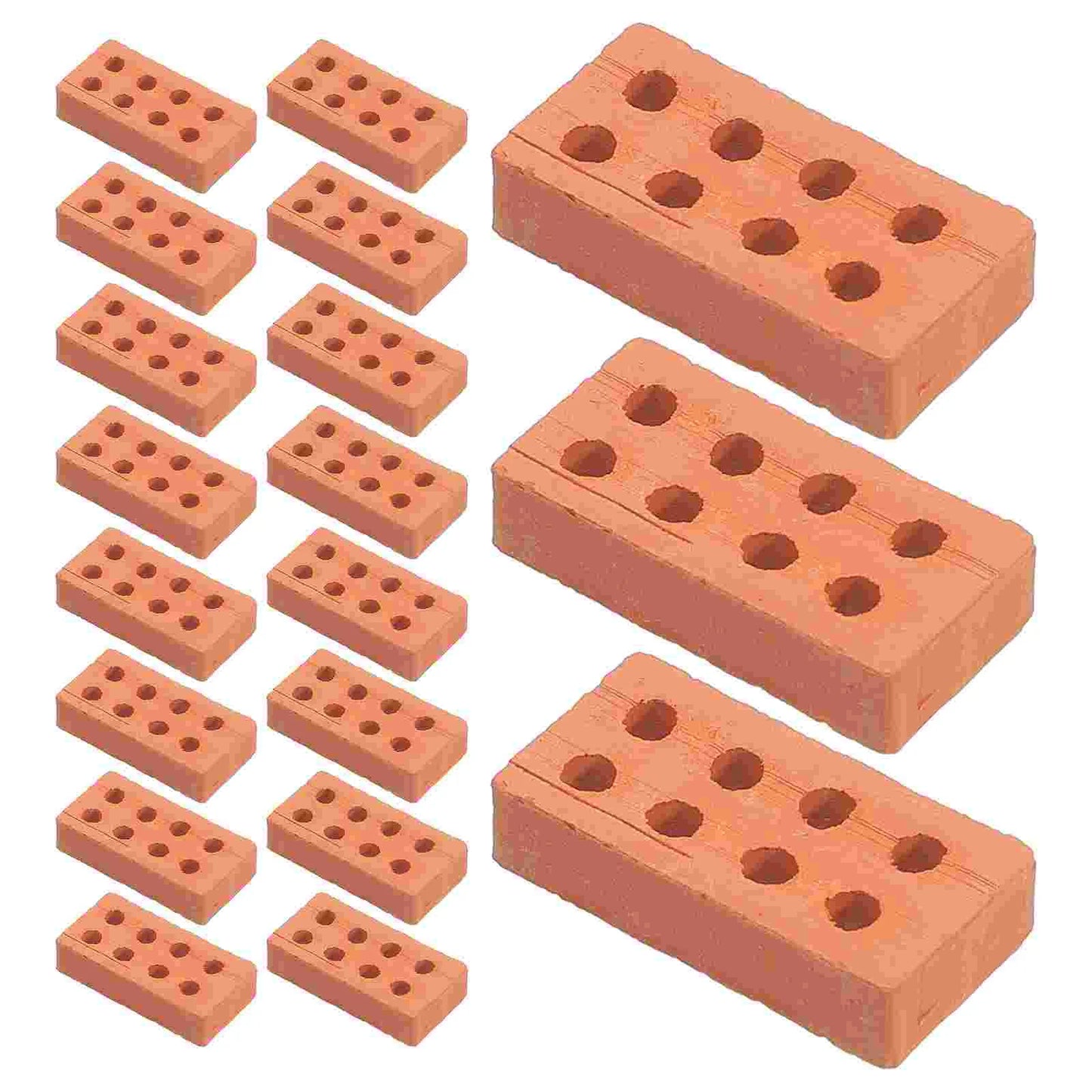 50 Pcs Mini Bricks Toy Material Building Blocks Landscape Accessories Miniature Clay DIY Sand Table Models