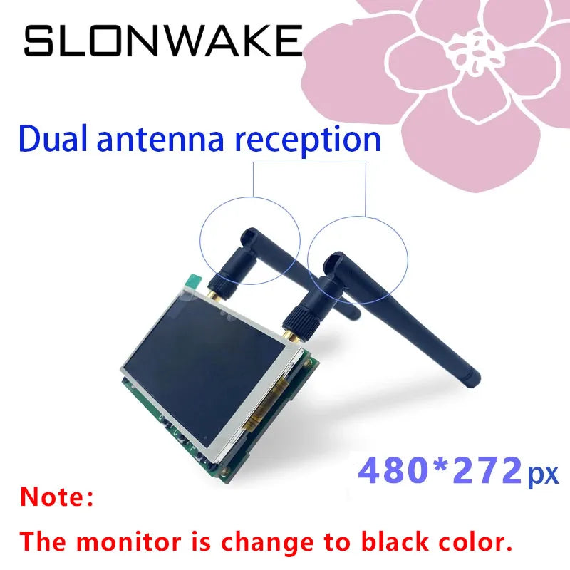 New Long Range 5.8Ghz 48CH 1.6W FPV VTX Viedo Transmitter and CMOS 1500TVL FPV Camera 3 inch FPV Monitor build in Battery