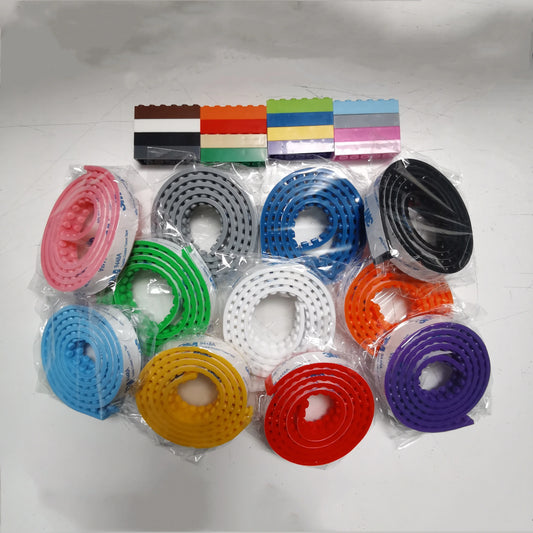 Climbing Wall Block Tape Promotion Compatible For LEGO 92cm 2*115 dots silicone can Cut Paste Wash Children's DIY Creative Toys