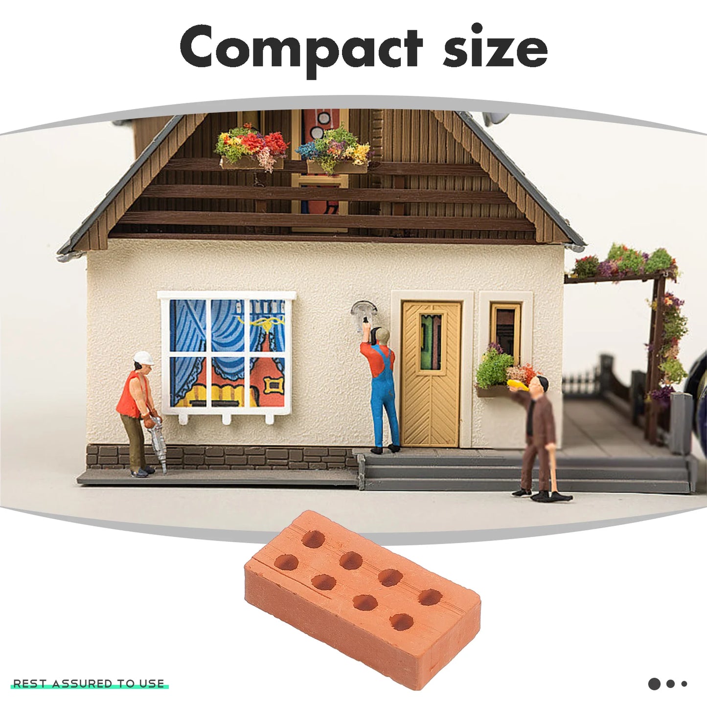 50 Pcs Mini Bricks Toy Material Building Blocks Landscape Accessories Miniature Clay DIY Sand Table Models