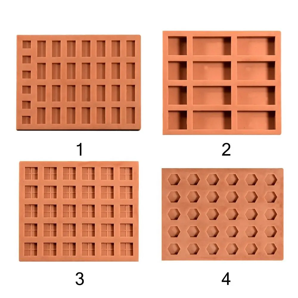 Mini Brick Silicone Mold Red Building Making Miniature Brick Mold Scene Model DIY Accessories