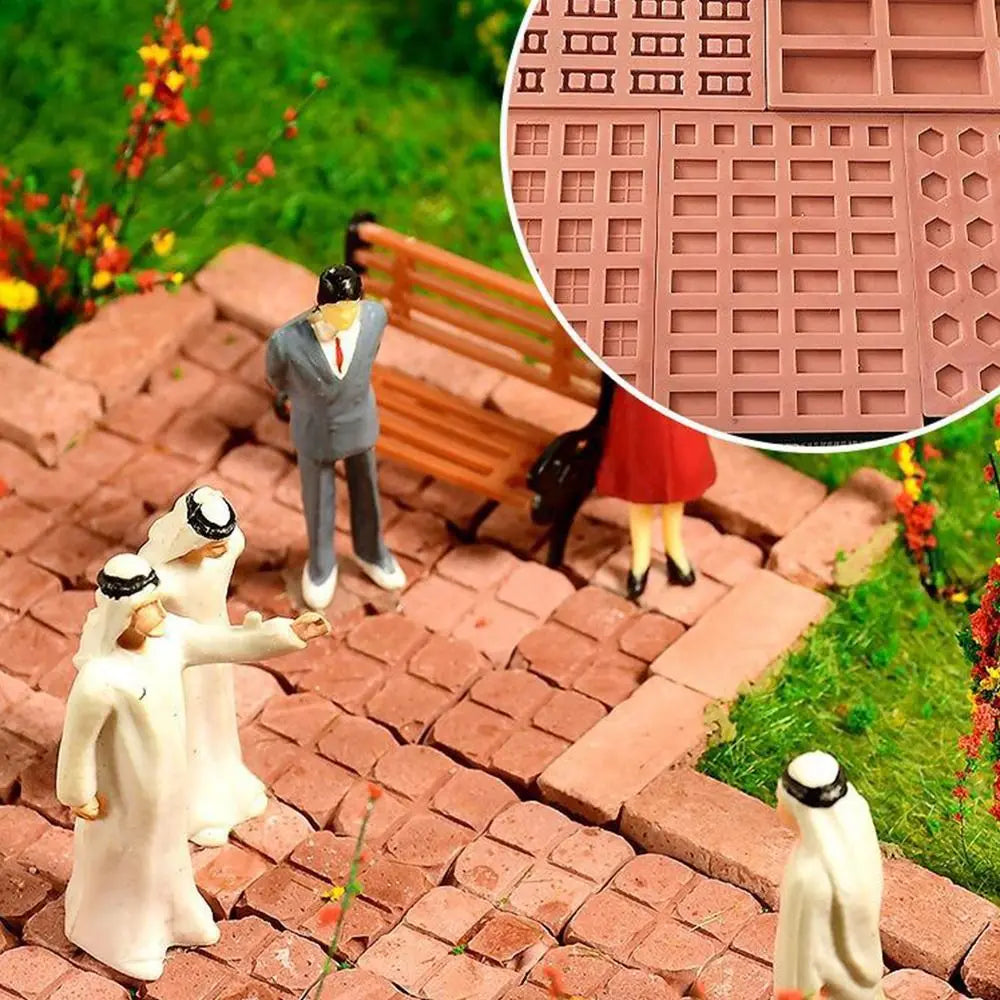 Mini Brick Silicone Mold Red Building Making Miniature Brick Mold Scene Model DIY Accessories