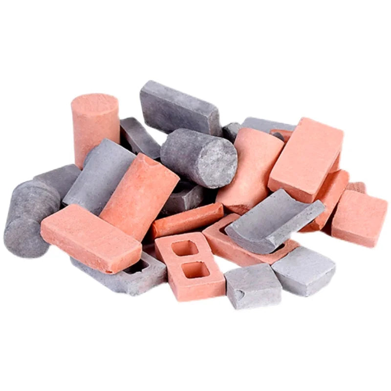 Mini Brick Powder Cement Construction Brick Miniature Building Block Clay Tile Mud Powder for Model Making Architecture Material