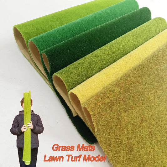 Large-size Grass Mats Artificial Lawn Turf Model Landscape Scale Train Railway Scenery Building Layout Miniature Material