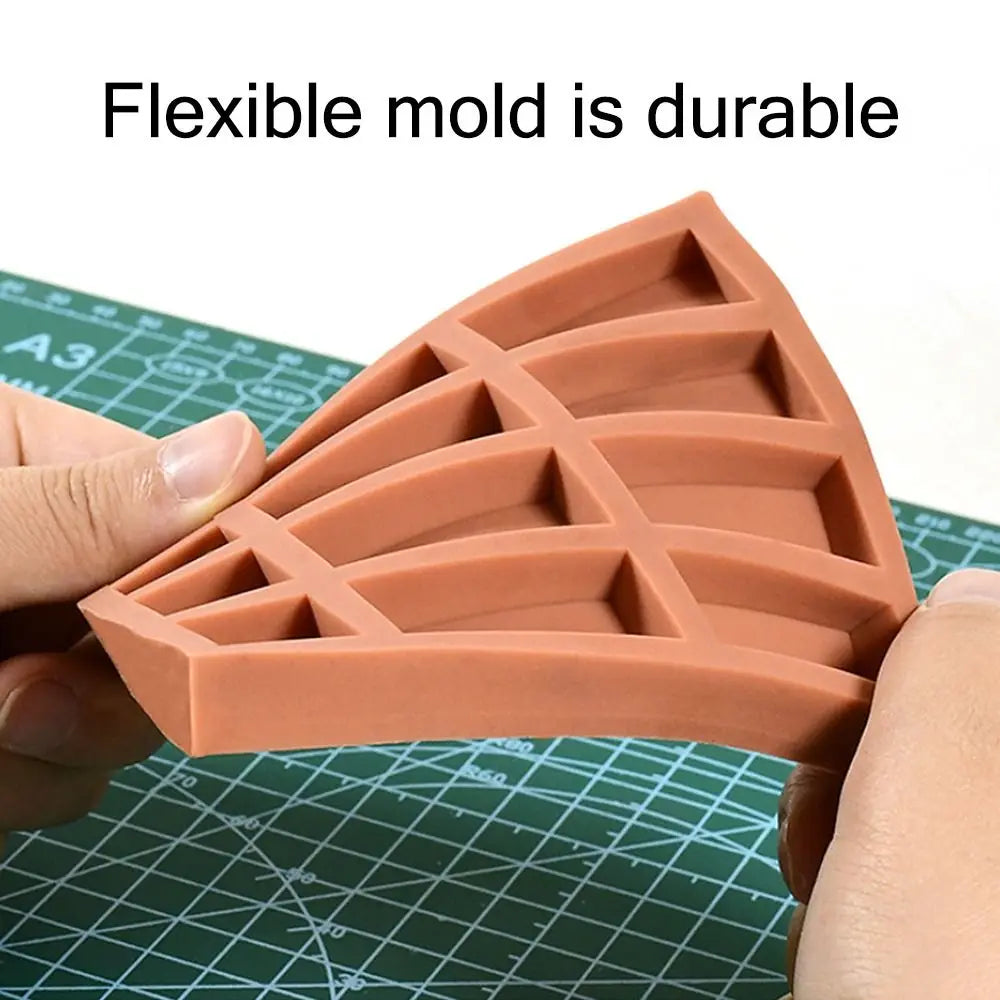 Mini Brick Silicone Mold Red Building Making Miniature Brick Mold Scene Model DIY Accessories