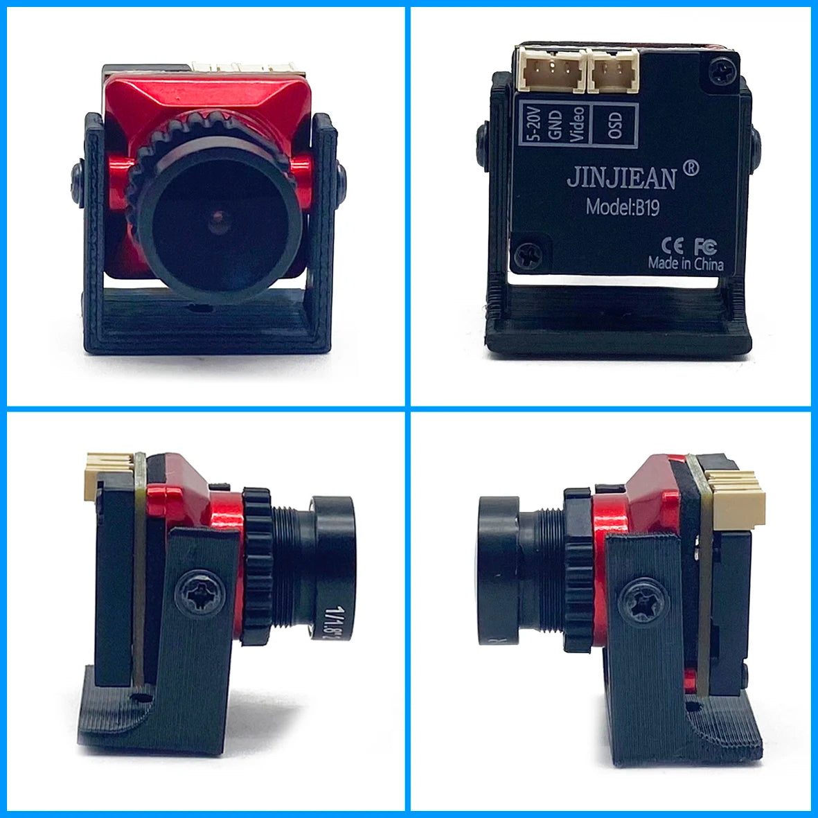 New Long Range 5.8Ghz 48CH 1.6W FPV VTX Viedo Transmitter and CMOS 1500TVL FPV Camera 3 inch FPV Monitor build in Battery